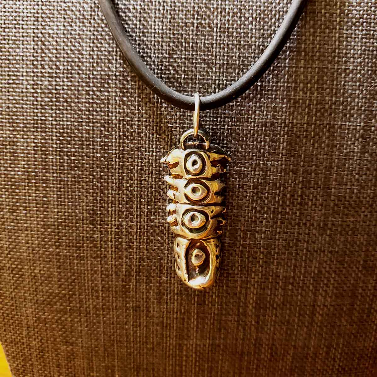 Alien Vertebrae Pendant; silver; necklace; handmade darkness