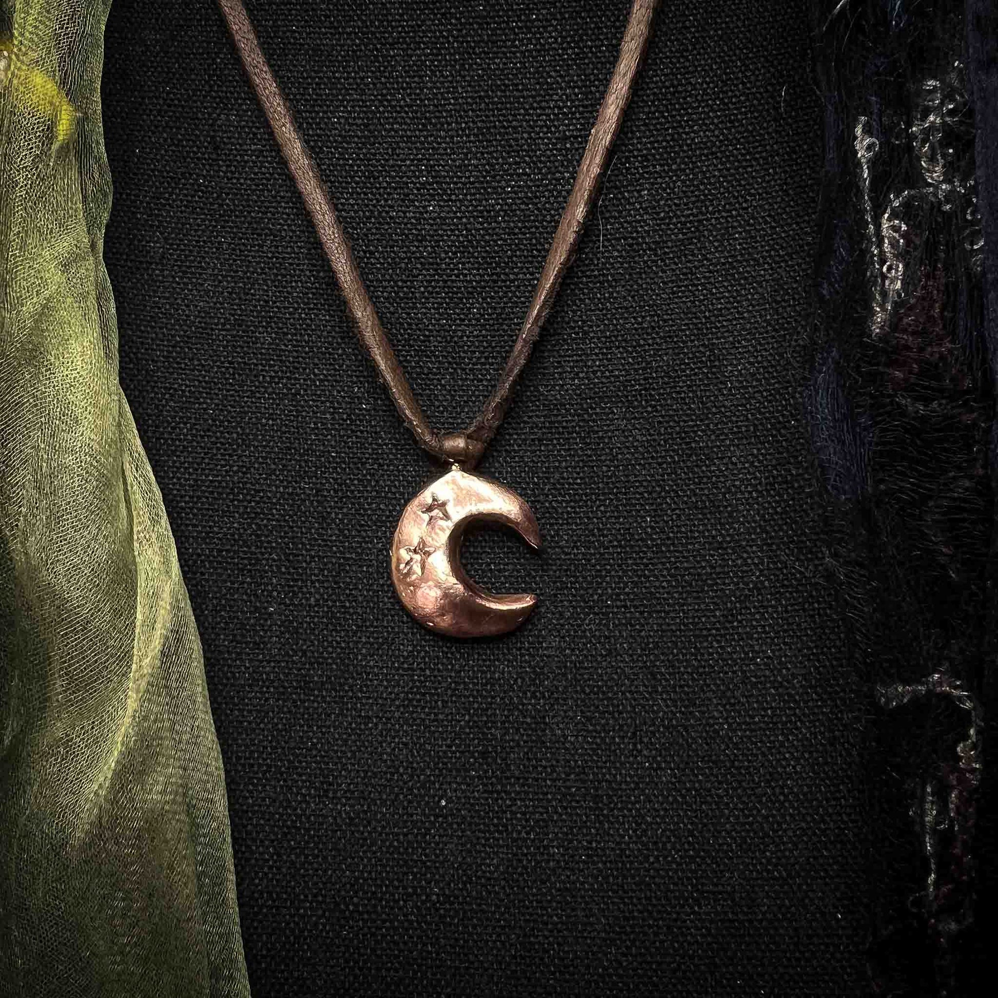 moon; necklace; pendant; alternative; on cord; charm