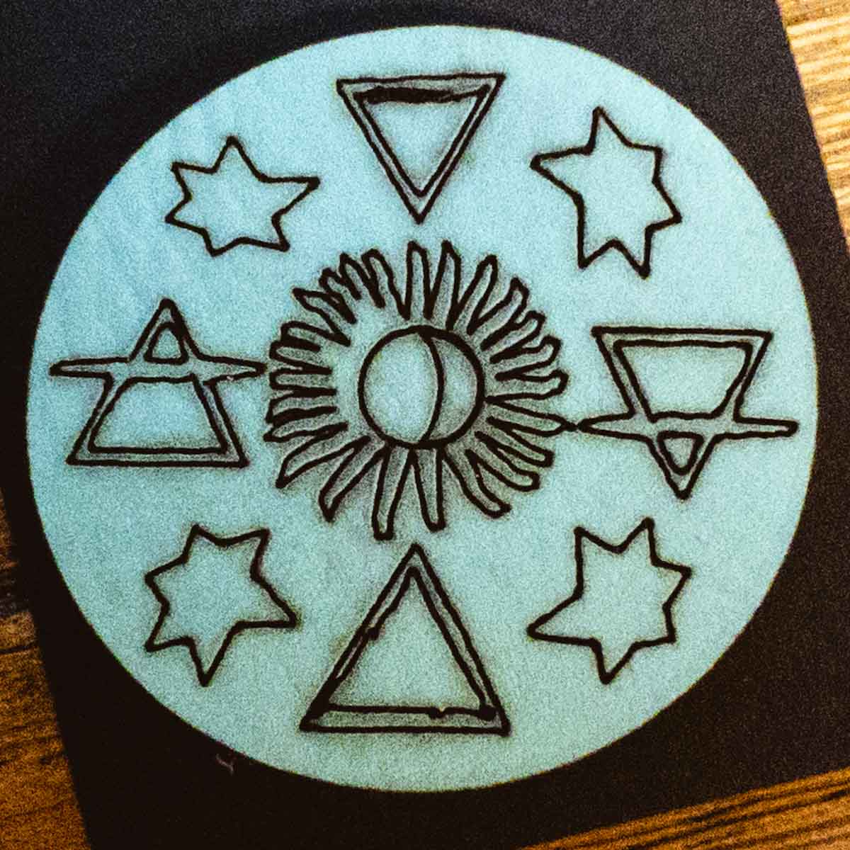 Elemental Sun Moon Stars Pin Witchy Fashion