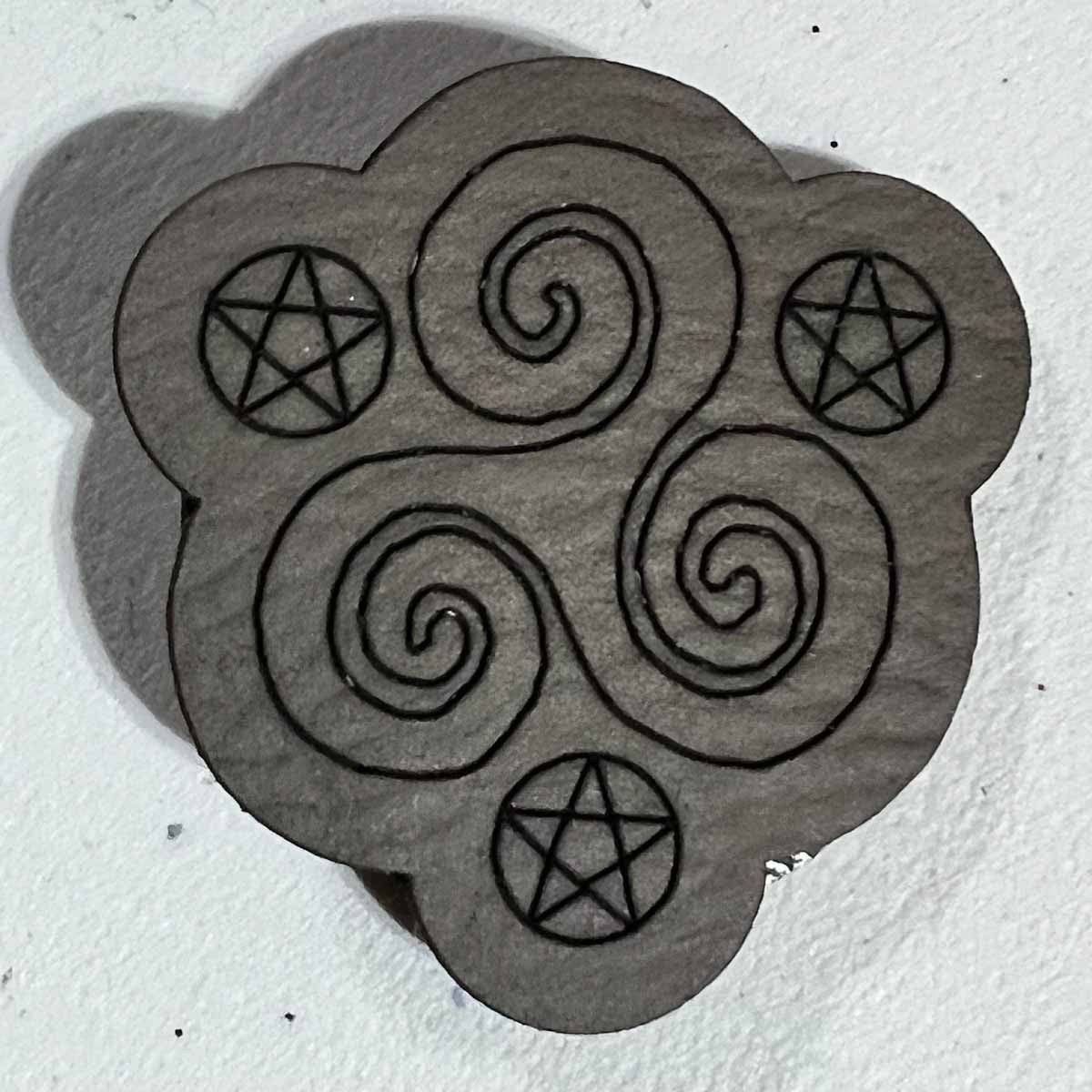 Triskele Pentagram Protection Pin