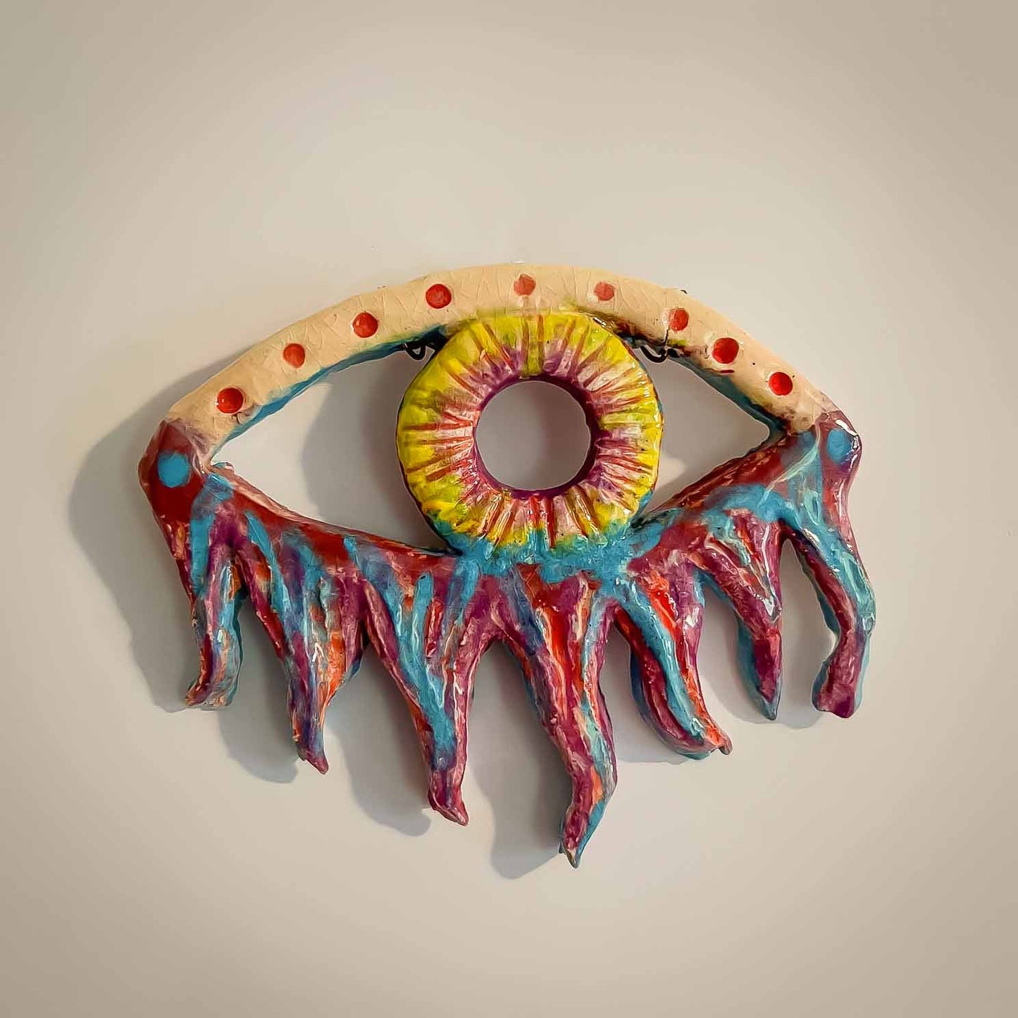 Melas Turquoise Tears Ceramic Eye Wall Art