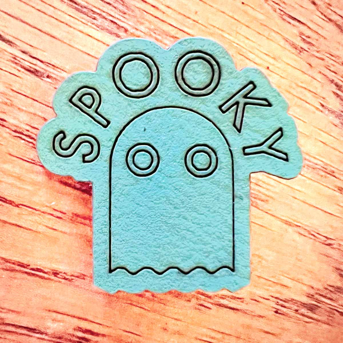Spooky Ghost Pin Cute Paranormal; Melasdesign Handmade Darkness; pinback button; spooky pin; ghost pin; Halloween pin; gothic pin; fashion accessory