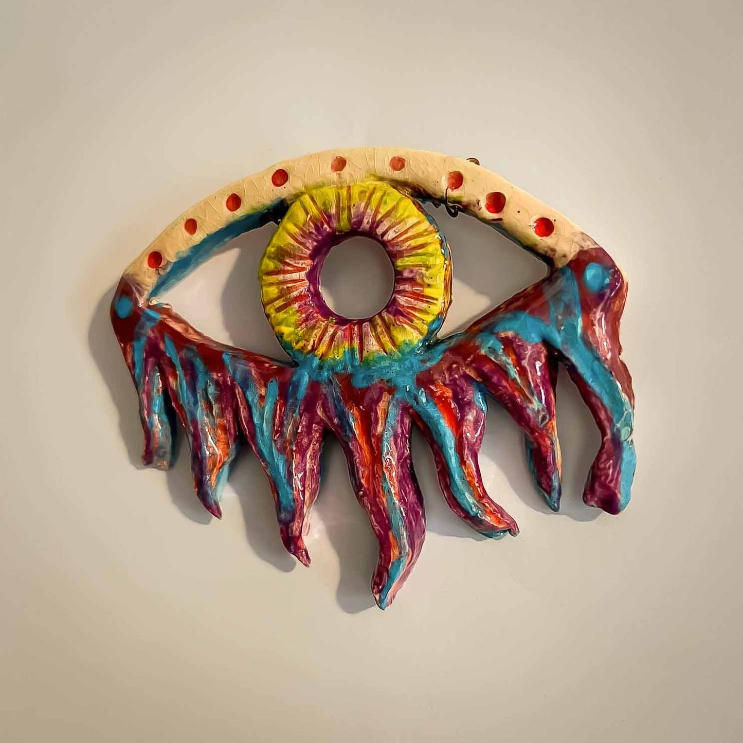 Melas Turquoise Tears Ceramic Eye Wall Art