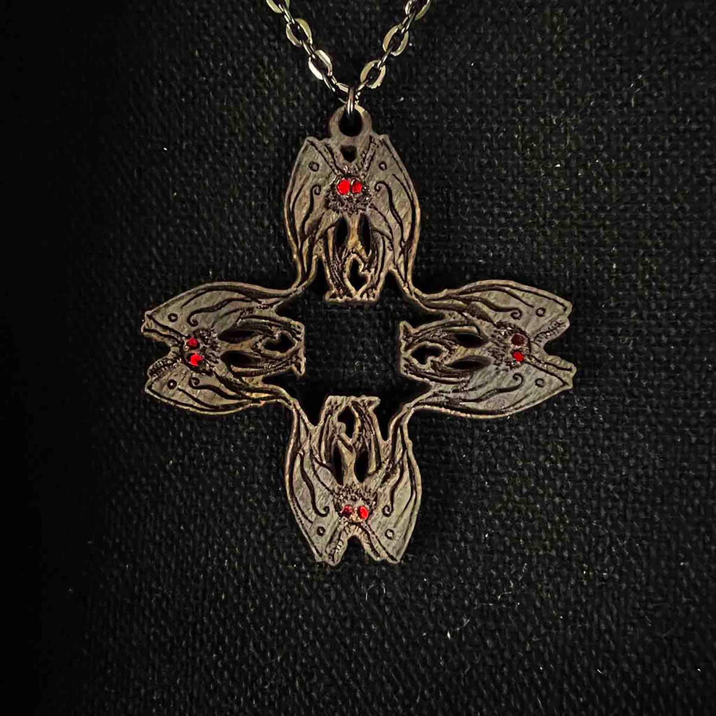 Mothman Cross pendant; Melasdesign; Thomas WV