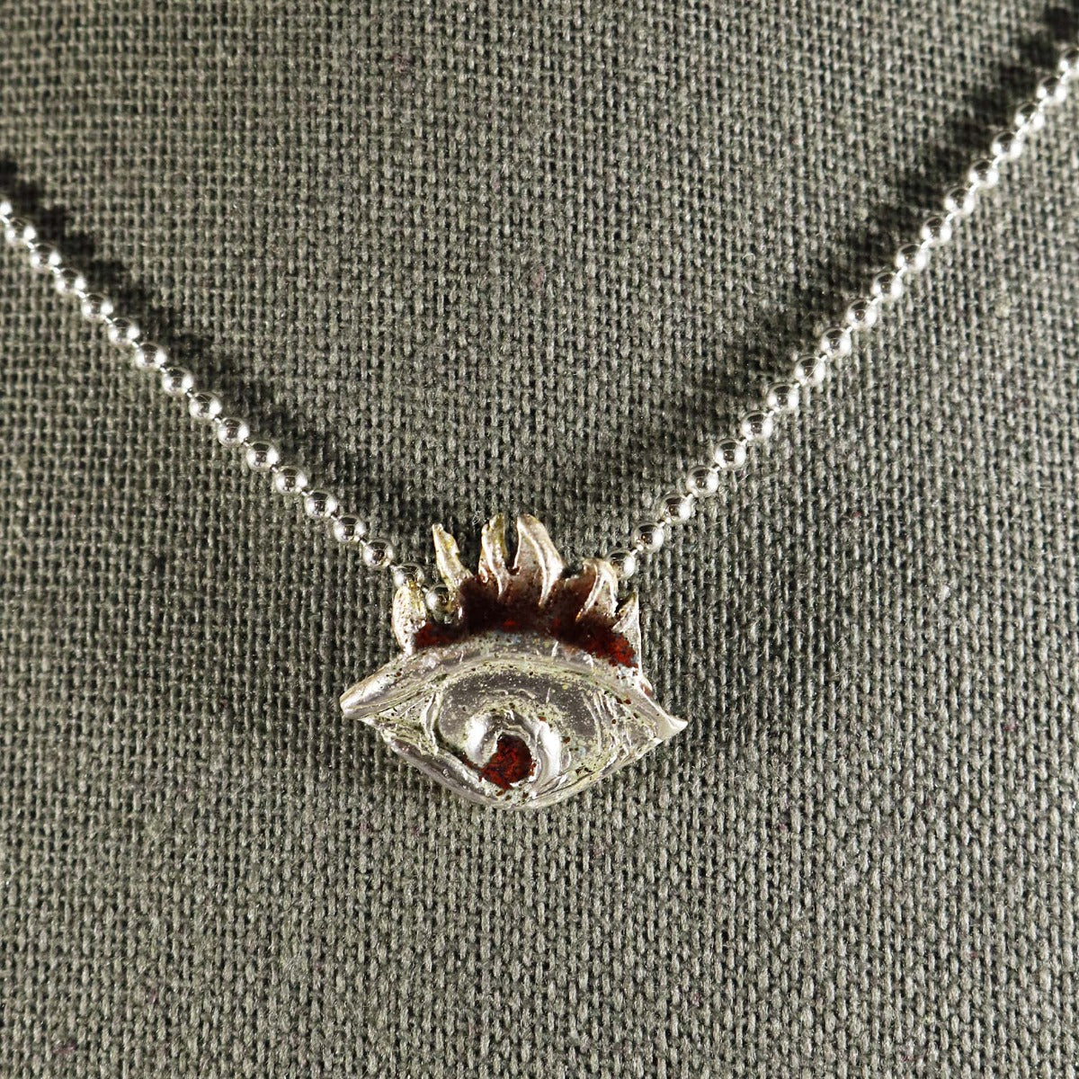 Red Eye Flight Pendant; red eye flight jewelry; traveler gift idea; funny gift for travelers; one of a kind jewelry; handmade eye pendant; Melasdesign Handmade Shop